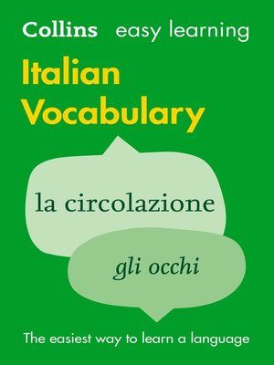 Easy Learning Italian Vocabulary - ebook